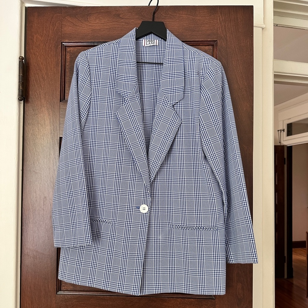 Blue and White Vintage Blazer